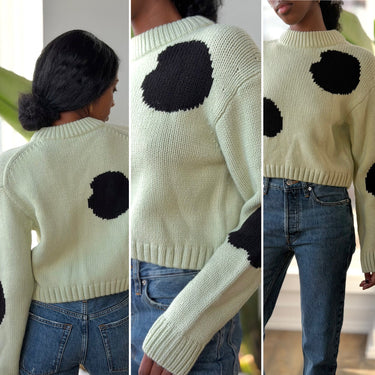 Tibi  Polka Dot Sweater Wool Blend, Small