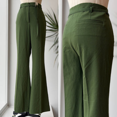 Abercrombie & Fitch NWT Green Tie Waist Pants, 12 Long