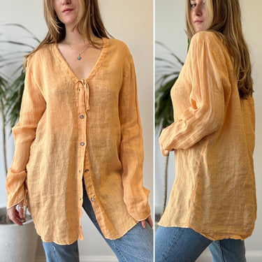 CP Shades Peach Linen Top - AS IS, Medium