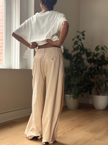 Madewell Ecru Pleated Pants, 2