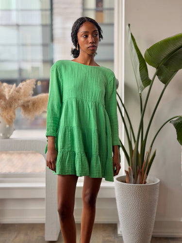 Anaak AS IS Kelly Green Tiered Dress, 1