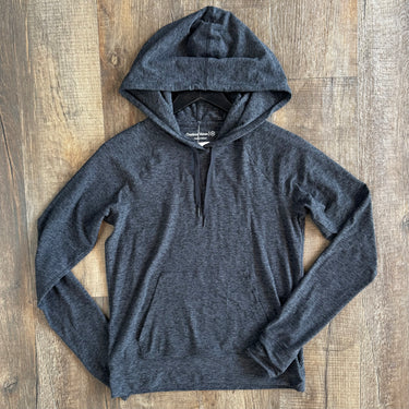 Outdoor Voices Charcoal Heathered Hoodie, Medium