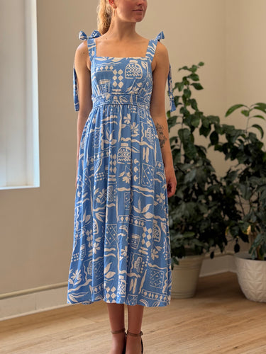 By The River Pottery Pattern Dress, Small