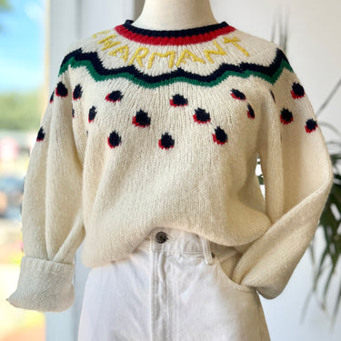 Clare V Charmant Fair Isle Sweater, Small