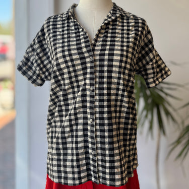Toad & Co B&W Gingham Shirt, XSmall