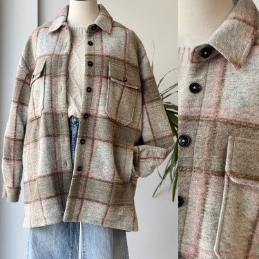 Closed Titania Wool Plaid Shirt Jacket, XSmall