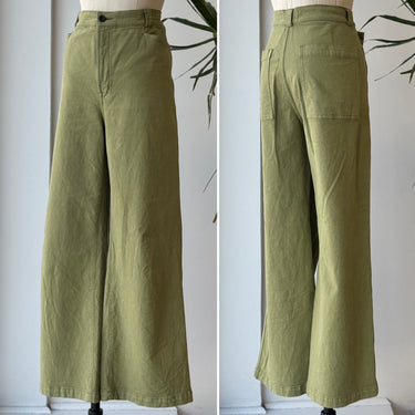 Madewell Emmett Wide Leg Jeans in Sage, 32