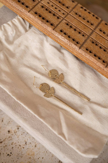 Hammered Brass Earrings No. 37