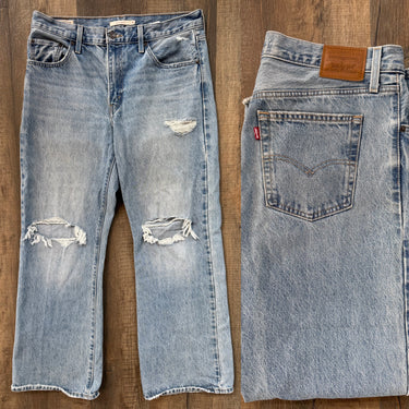 Levi's Distressed Baggy Boot Jeans, 30