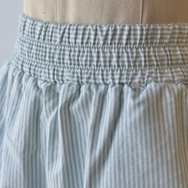 Djerf Avenue Mint Pintstripe Pull On Shorts, XSmall