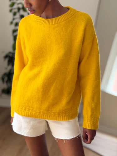 Sezane Amiel Sweater in Canary Yellow, XXSmall
