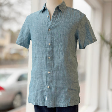 Onia NWT Samuel Shirt in Chambray Linen, Men's Small