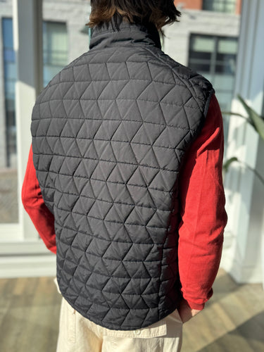 Tumi Black Quilted Vest, Men's XLarge
