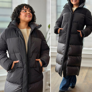 Woolrich X Nordstrom *No Hood* Black Long Puffer Jacket, Large