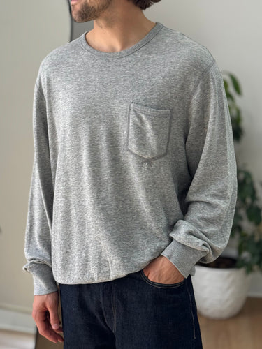 J.Crew Grey Terry Crewneck Sweatshirt, Men's XL