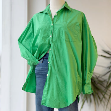 The Frankie Shop Bright Green Cotton Button Up, XS/S