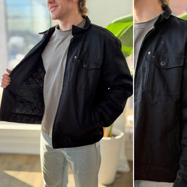 Devium Usa Black Trucker Jacket, Men's Large