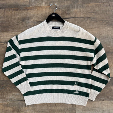 Naadam Green Stripe Sweater, Small