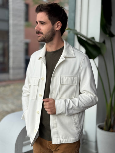 Zara White Shirt Jacket, Men's Small