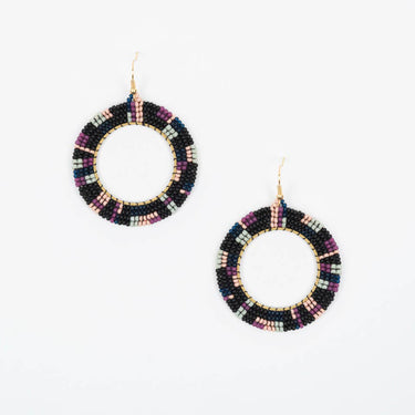 Circle with Square Hoop Earrings