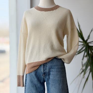 Madewell Tipped Cashmere Sweater- minor pilling, Small