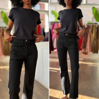 Doen Black Straight Leg Pants, 26