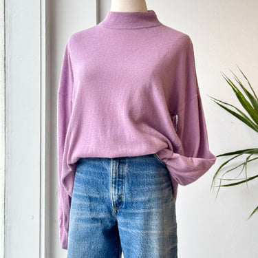 Madewell Ashbury Mock Neck Sweater in Lilac, Medium