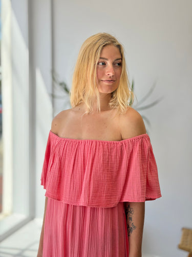 Anaak Pink Gauzy Layered Collar Dress, 2