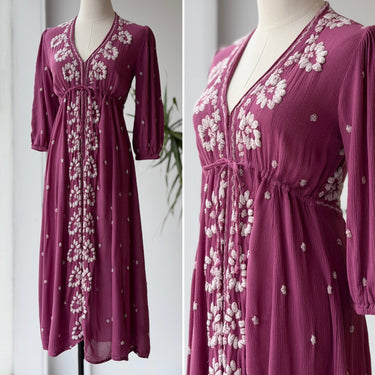 Free People Embroidered Fabel Dress in Orchid, XSmall  Haberdashery Resale  Clothing Co.