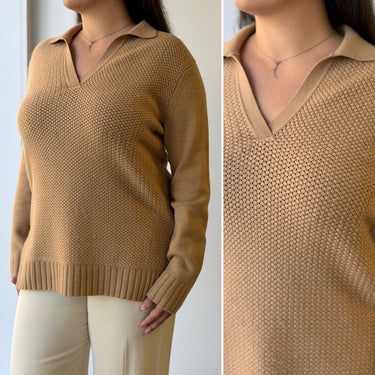 Tory Burch Collared Knit Sweater, Large