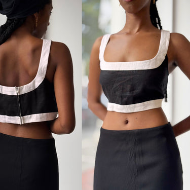 Reformation Robbie Linen Crop Tank, 6