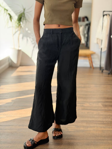 La Ligne Black Seam Wide Leg Pants, 2