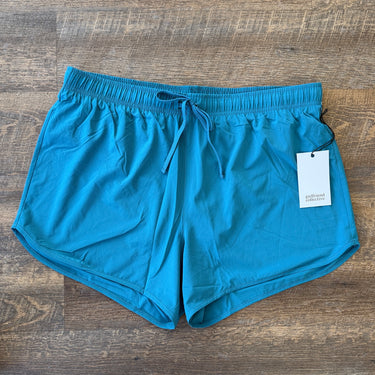 Girlfriend Collective NWT Teal Athletic Shorts, XLarge