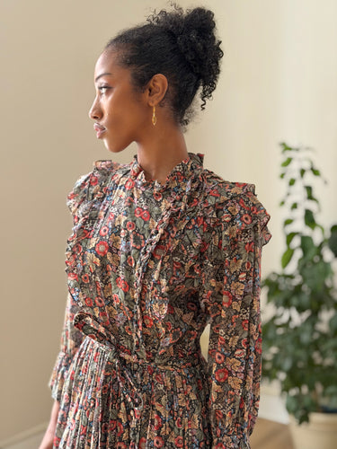 Doen Esme Ruffled Floral Dress, Medium