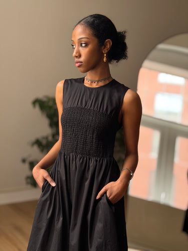 La Ligne Lilou Black Midi Dress, XXSmall