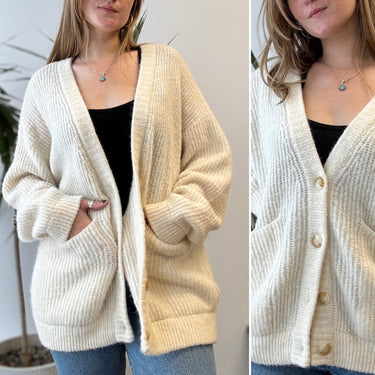 American Vintage East Cardigan in Ivory, S/M