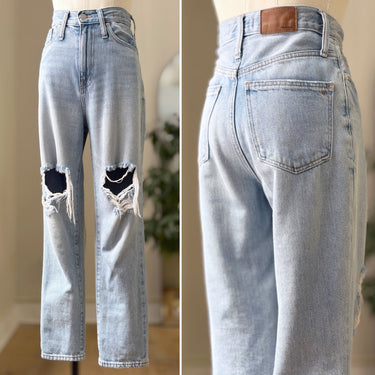 Madewell Distressed Knee Mom Jean, 24