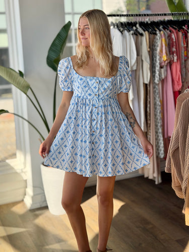 Ciao Lucia Diana Dress in Cotton Sea / size large / Portland