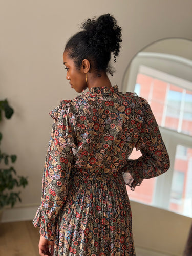 Doen Esme Ruffled Floral Dress, Medium