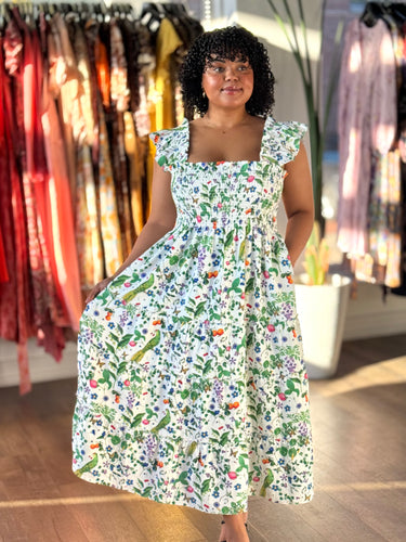 Hill House x Stephanie Fishwick Ellie Smocked Dress, XLarge
