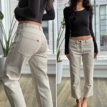 Hey Gang Knee Patch Jeans in Ecru, 1