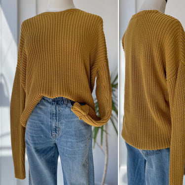 Jenni Kayne NWT $325 Cotton Cabin Sweater in Mustard, XSmall