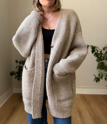 Lauren Manoogian Alpaca Oversized Cardigan Sweater, One Size