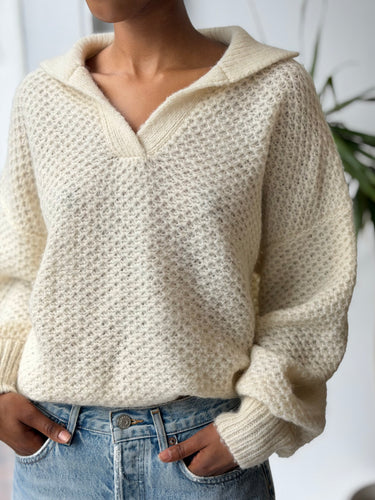 Xirena Ally Cream Polo Sweater, XSmall