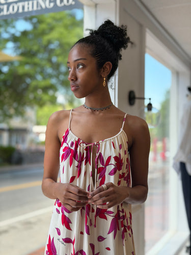 Mara Hoffman Silk Tropical Floral Dress, XSmall