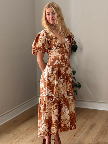 Shona Joy Capucine Floral Midi Dress, 4