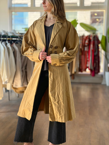 The Lulo Project NWT Gautape Trench Coat in Camel, XLarge