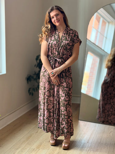 Rodebjer Olympia Wrap Dress in French Lily, small