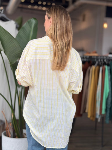 Xirena Yellow Plaid Blouse, XLarge