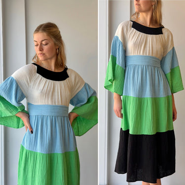 Anaak Gauzy Colorblock Maxi Dress, 1/Small
